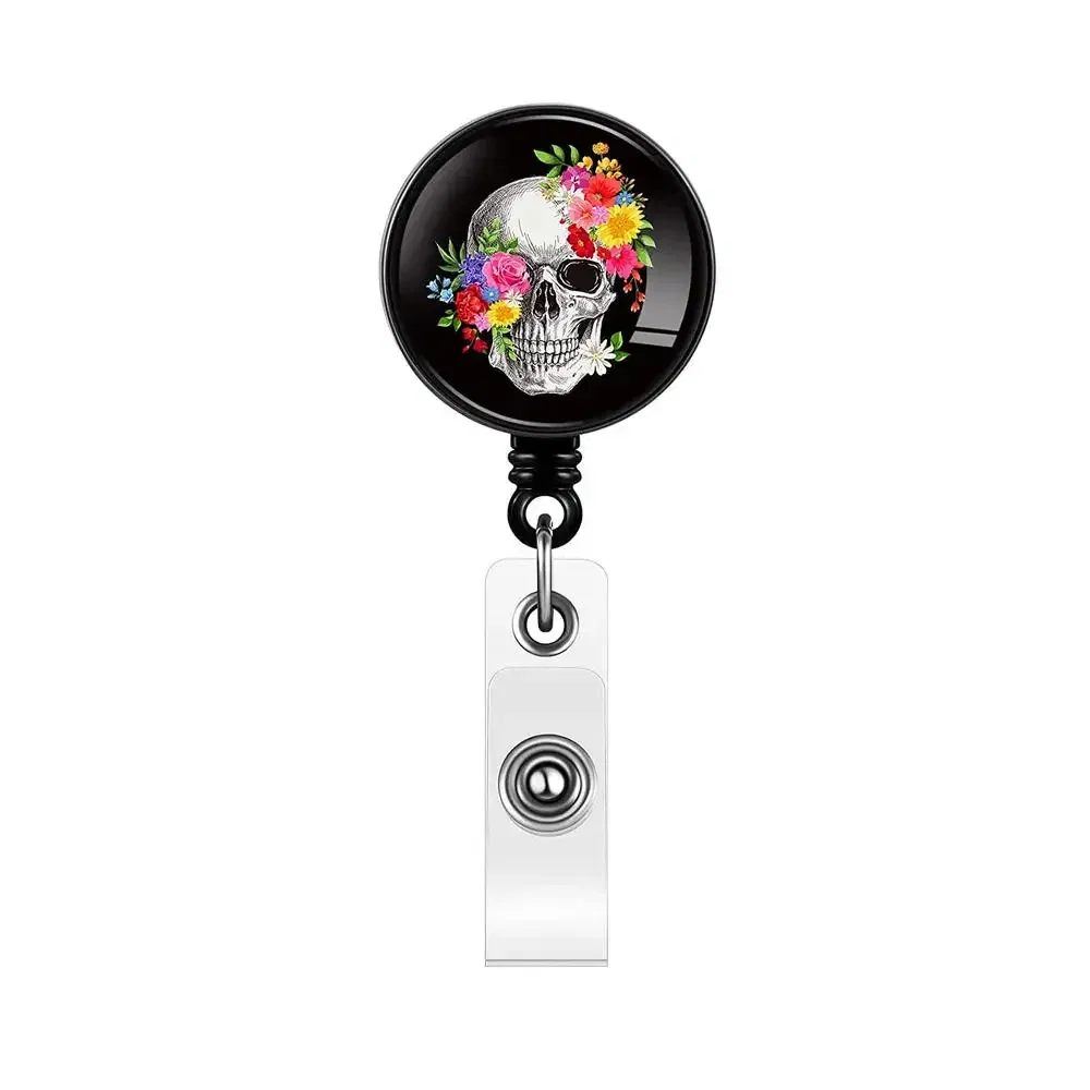 Color: Dark purple - X-Ray Badge Reel Retractable Radiology Badge Reel Holder Ct Rays Nurse Doctor Student Card Reel Clip Office Supply Recoil Badge