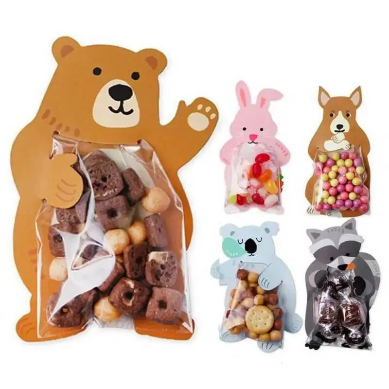 Color: Light Grey, Gift Box Size: Other - 10pcs/lot Animal Cute Gift Bags Candy Bags Baby Shower Birthday Party Cookie Bags Bear Candy Box Greeting Cards Popular Rabbit