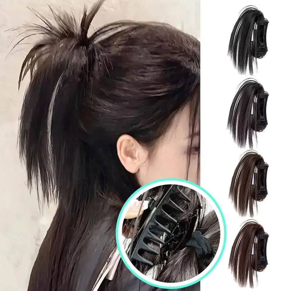 Color: Natural Color, Ships From: CHINA - Wig Clip Synthetic Claw Ponytail Wig Ponytail Natural Black Brown Curly Fluffy Natural Braid Ponytail Wig Extension Design