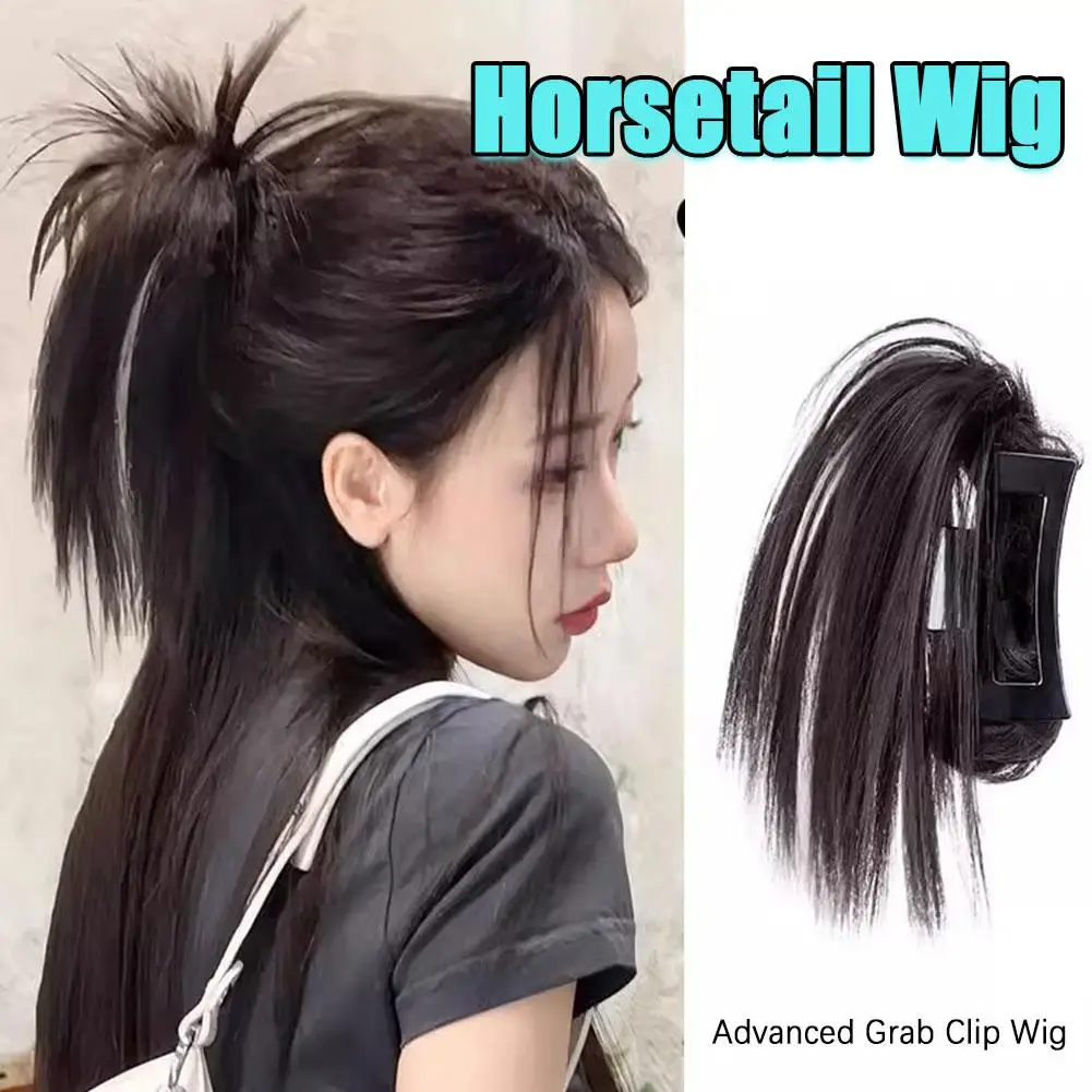 Color: Natural Color, Ships From: CHINA - Wig Clip Synthetic Claw Ponytail Wig Ponytail Natural Black Brown Curly Fluffy Natural Braid Ponytail Wig Extension Design