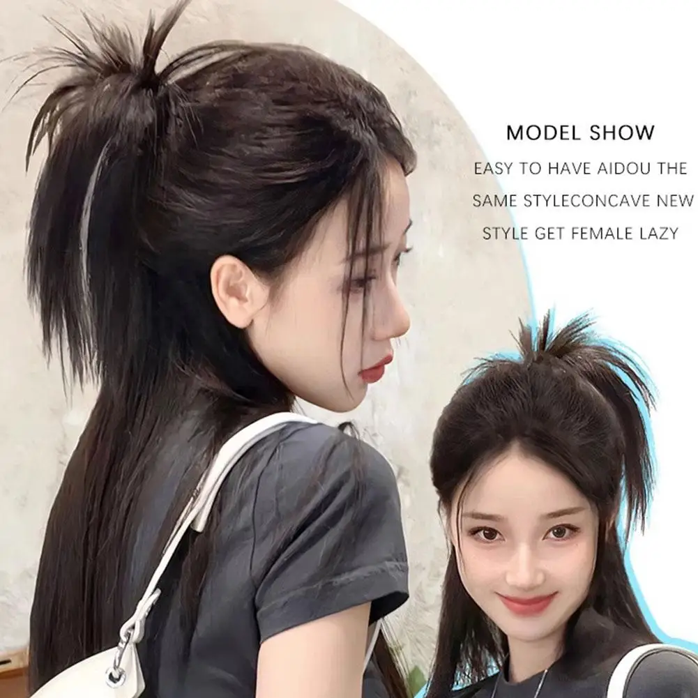 Color: Natural Color, Ships From: CHINA - Wig Clip Synthetic Claw Ponytail Wig Ponytail Natural Black Brown Curly Fluffy Natural Braid Ponytail Wig Extension Design