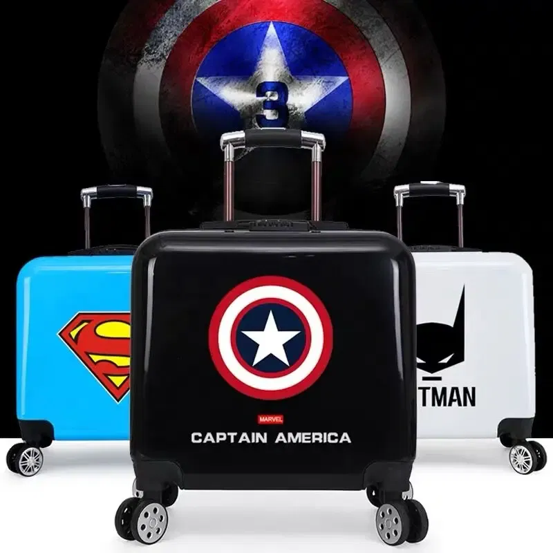 Color: Clear, Luggage Size: 18Inches 450mm - New boy cartoon trolley case kids suitcase rolling luggage girl lovely trolley box children school luggage bag with wheels