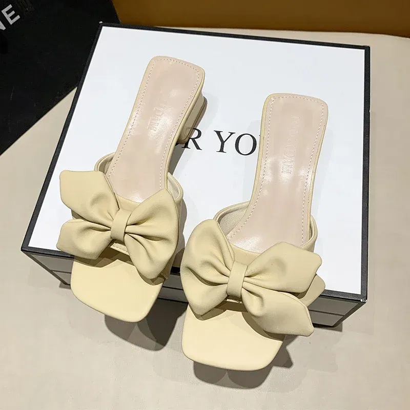 Color: Light Blue, Shoe Size: 39 - Large Size Women's Shoes 35-42 Summer Outer Wear Flat Slippers Wide Sandals Slippers Rhinestone Fashion Home Slippers