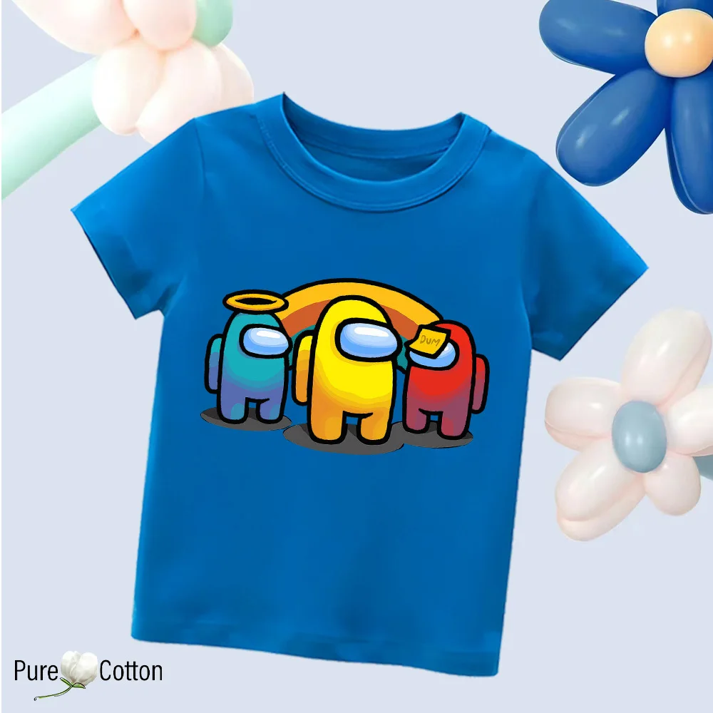 Color: Gold, Kid Size: 7 - Summer trend wear with many anime patterns sunscreen printing close to the skin cool 4-12 years old children delicate line unifo
