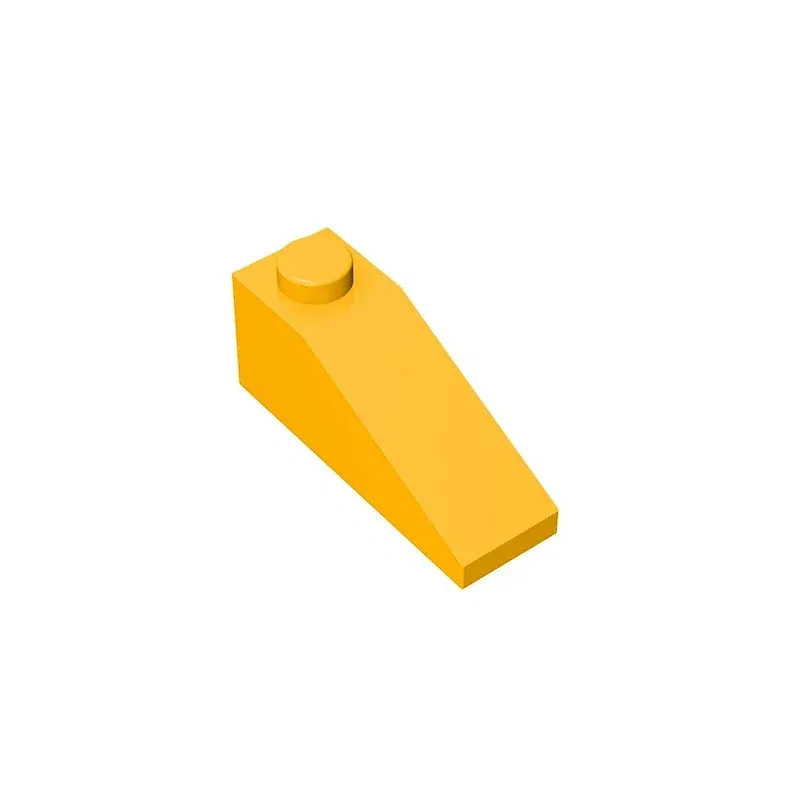 Color: Yellow - Gobricks GDS-586 Slope 33 3 x 1 compatible with lego 4286 pieces of children's DIY Building Blocks Technical Educational