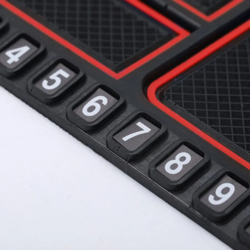 Color Name: Black - Silicone Car Anti-Slip Mat Auto Phone Holder Sticky Anti Slide Dash Phone Mount Parking Number Card Car Pad Mat Car Mat
