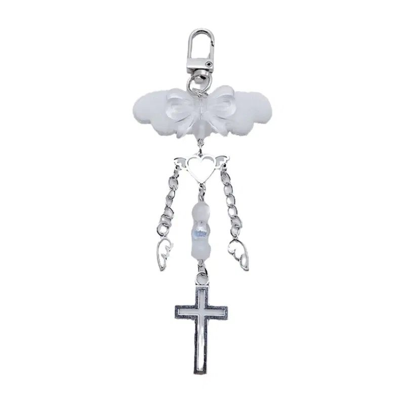Color: Dark Red - Goth Y2K Phone Charm Pendant Kawaii-Key Chain For Bag Cute Accessory Women Guitar Strap Lanyard Beaded Keychain Pendant