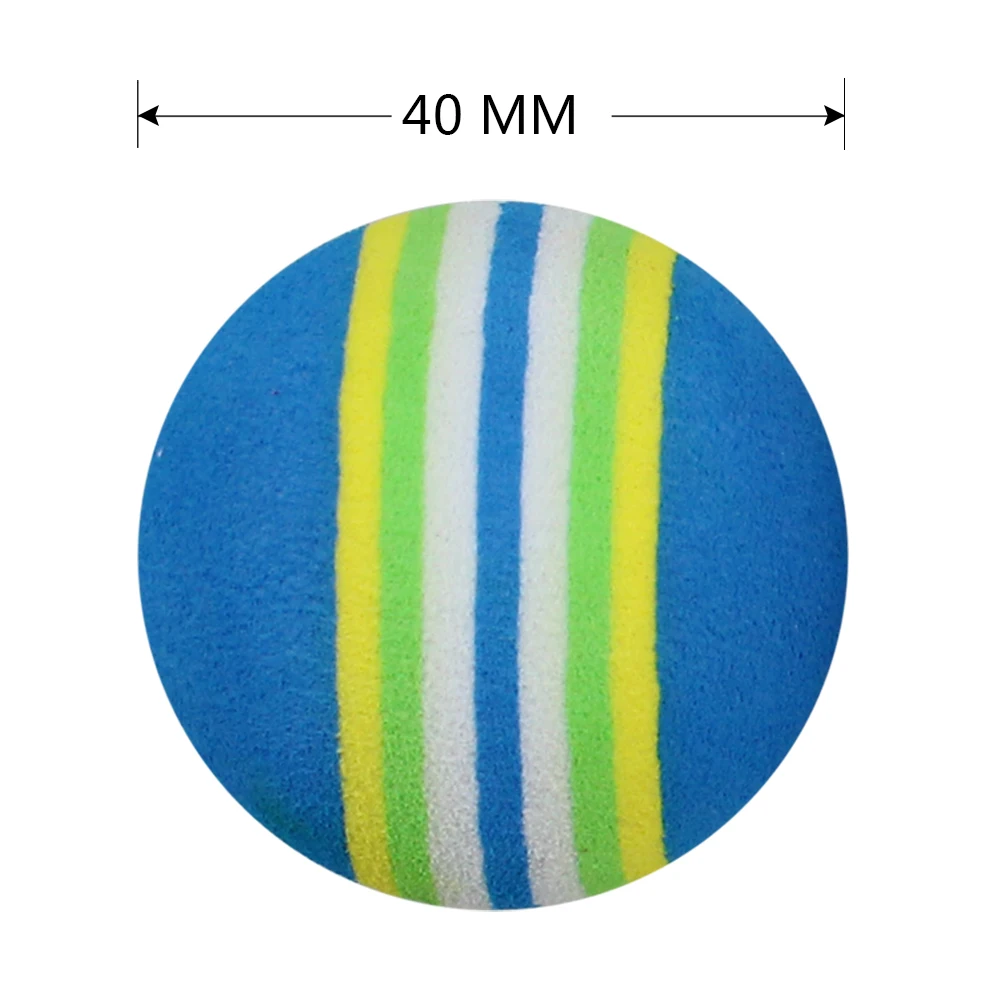 Color: MULTI - 10 Pcs Rainbow Color EVA Foam Practice Sponge Golf Balls Bulk
