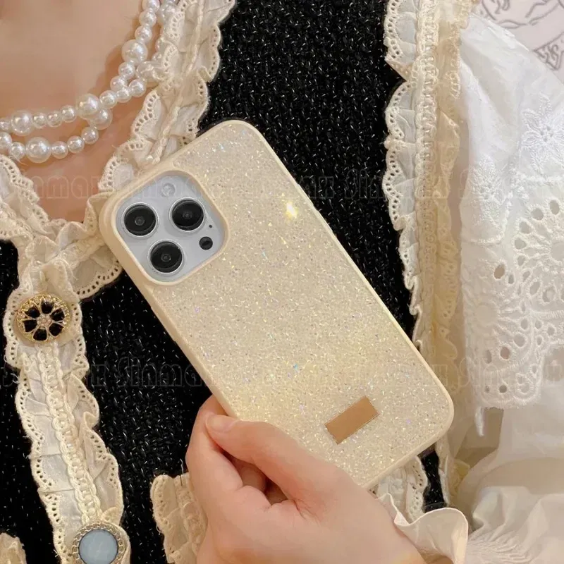 Color: Blue, Material: Artificial Leather - Luxury Glitter Designed Shell For iPhone 16 15 Pro Max 14 13 12 Luxurious Bling Sparkling Rhinestone Diamond Jewels Cover Case