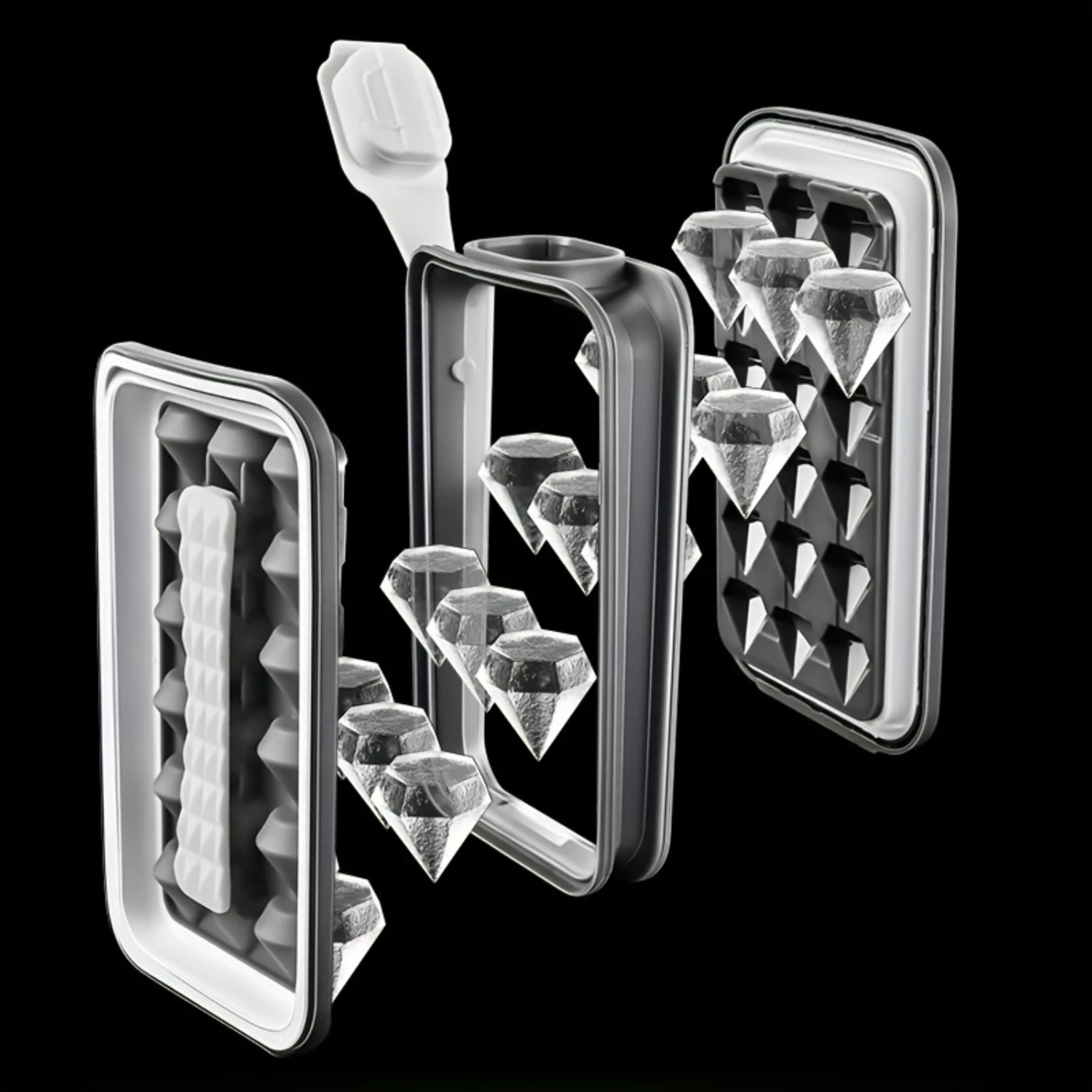 Color: black, Ships From: CHINA - Kitchen Silicone Ice Tray, Easy Release Sphere ice mold Ice tray silicone small Popsicle molds Ice cream bowl Silicon mold Mold