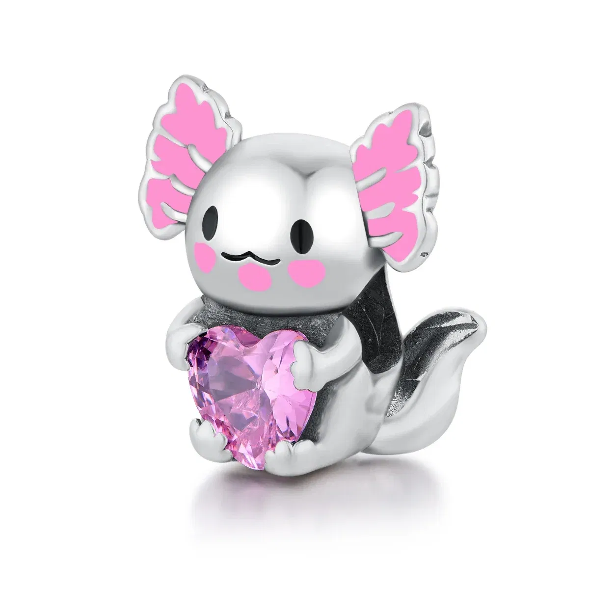Color: SKY BLUE - Fit Original Pan Charm Bracelet 925 Silver Sheep Tiger Highland Cow Tiger Mexico Axolotl Hamster Bead For Making Berloque