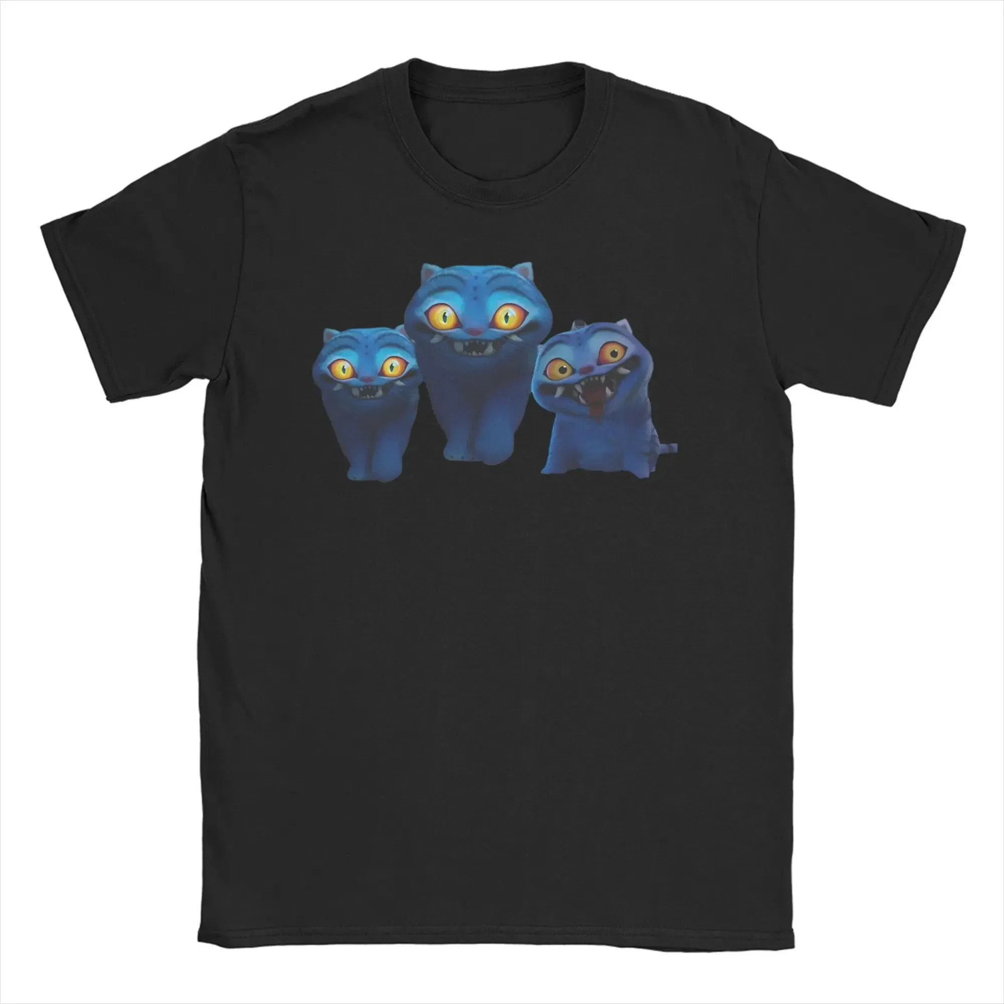Color: WHITE, Size: L - Derpy Tiger Cat T Shirt Men Women's Cotton Unique T-Shirt Round Collar Huntrix Kpop Demon Hunters Tees Short Sleeve 4XL 5XL 6XL