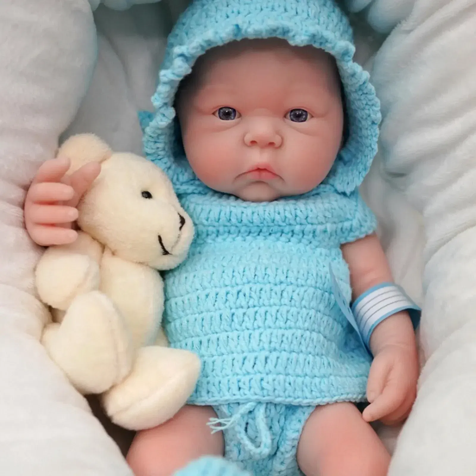 12" Micro Preemie Cute Full Body Soft Silicone Baby Doll Boy Lifelike Reborn Doll Surprise Children Anti-Stress Cuerpo Entero