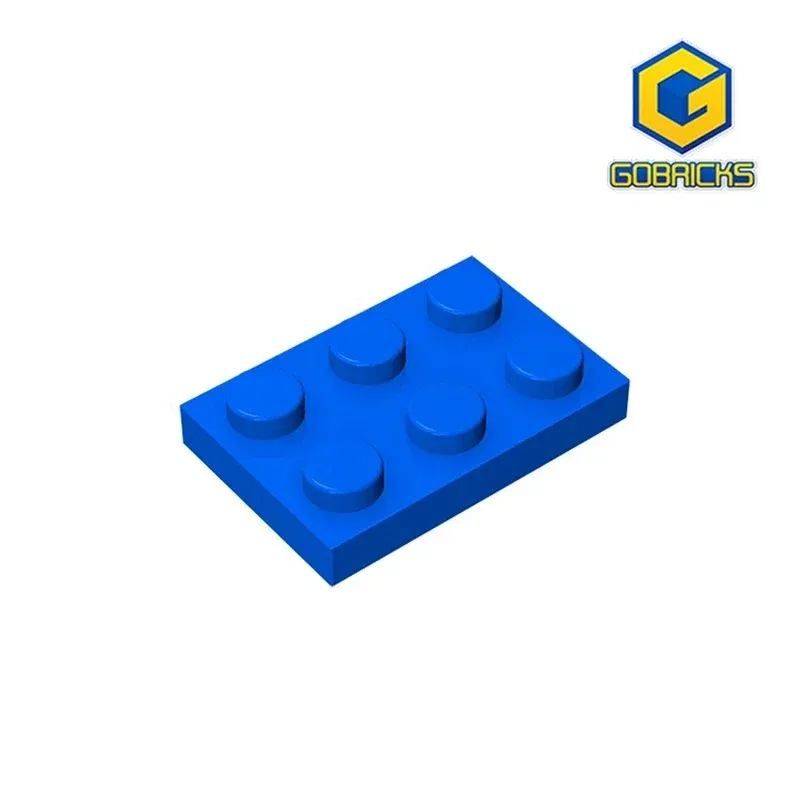 Color: black - Gobricks GDS-510 Plate 2 x 3 compatible with lego 3021 pieces of children's DIY building block Particles Plate DIY