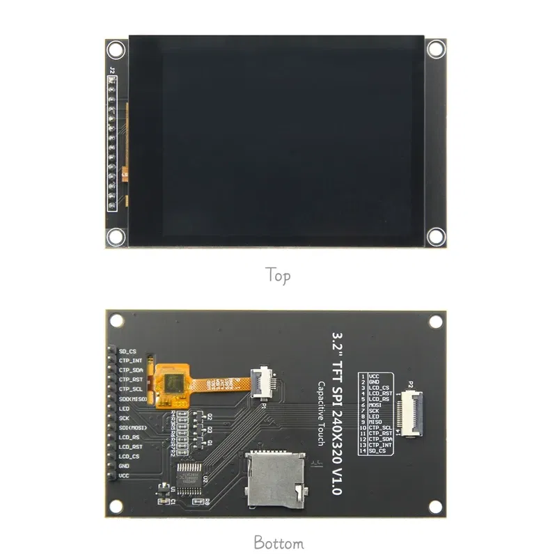 Color: Blue - 3.5 inch SPI TFT LCD Screen Colorful IPS capacitive Touch Display Module ST7796 320*480 IPS For Esp32&arduino