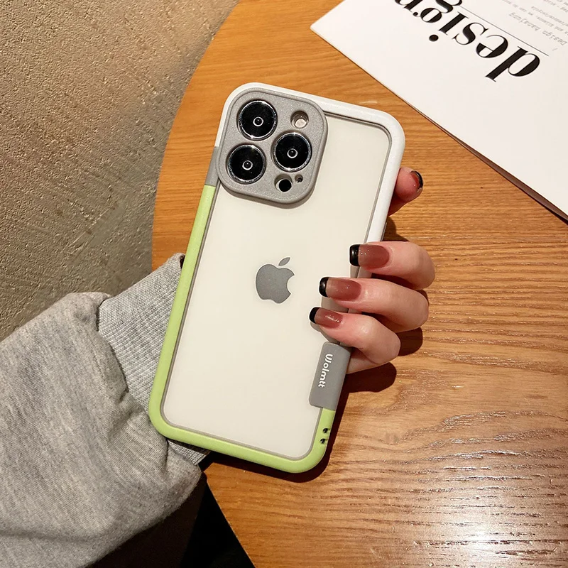 Color: Brown, Ships From: CHINA, Material: Pc + tpu - Better Heat Dissipation Dual Color Bumper Border Soft Phone Case For iPhone 17 16 15 14 13 12 11 Pro Max 7 8 Plus XS XR