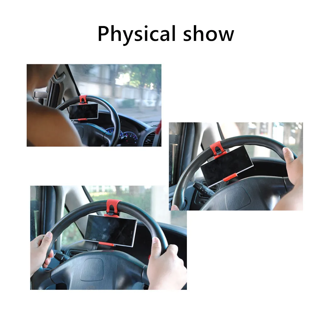 Color: Blue, Ships From: CHINA - Car Steering Wheel Mobile Phone Holder Universal Mount Buckle Phone Holder For Steering Wheel Navigation Car Auto Accessories