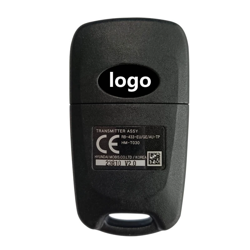 CN020187 Original 2 Button Genuine Key For Hyundai I25 2010 Flip Remote RB-433-EU/GE/AU-TP PN Number HM-T030 PCF7936 Chip 433MHz