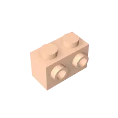 Color: CORAL RED - MOC PARTS DIY GDS-634 BRICK 1X2 W. 2 KNOBS compatible with lego 11211 children's toys Assembles Building Blocks Technical