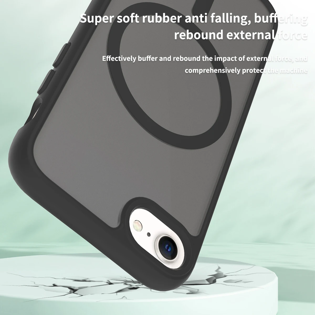 Color: black, Compatible-Phone Models: For iPhone 14 Plus - Non Yellowing Case For iPhone SE 2022 2020 8 16 Pro Max 15 Plus 14 13 Mini 12 11 Magsafe Mag Safe Matte Black Magnet Phone Cover