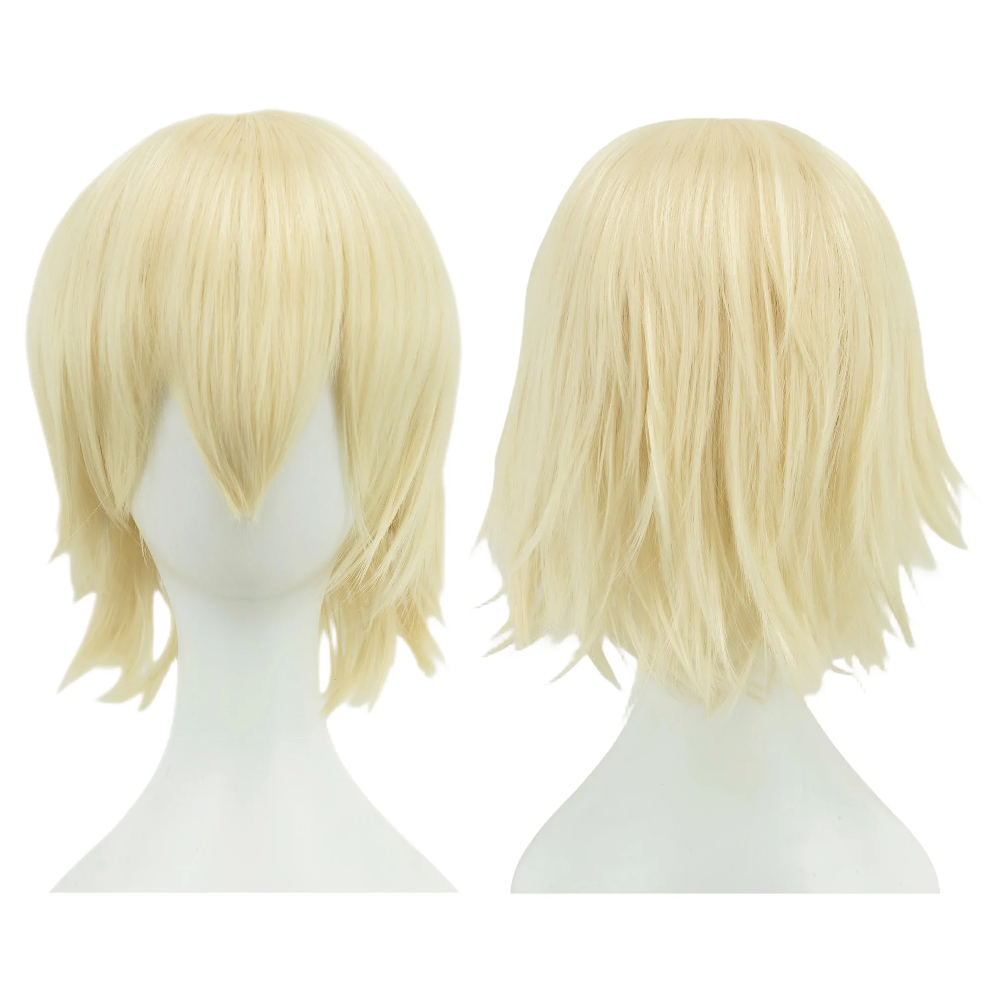 Color: #2, Stretched Length: 12INCHES - Synthetic Unisex 12 Inches Short Cosplay Hair Party BOB Wigs with Bangs Pink Blonde Orange Halloween Costume Lolita Wig