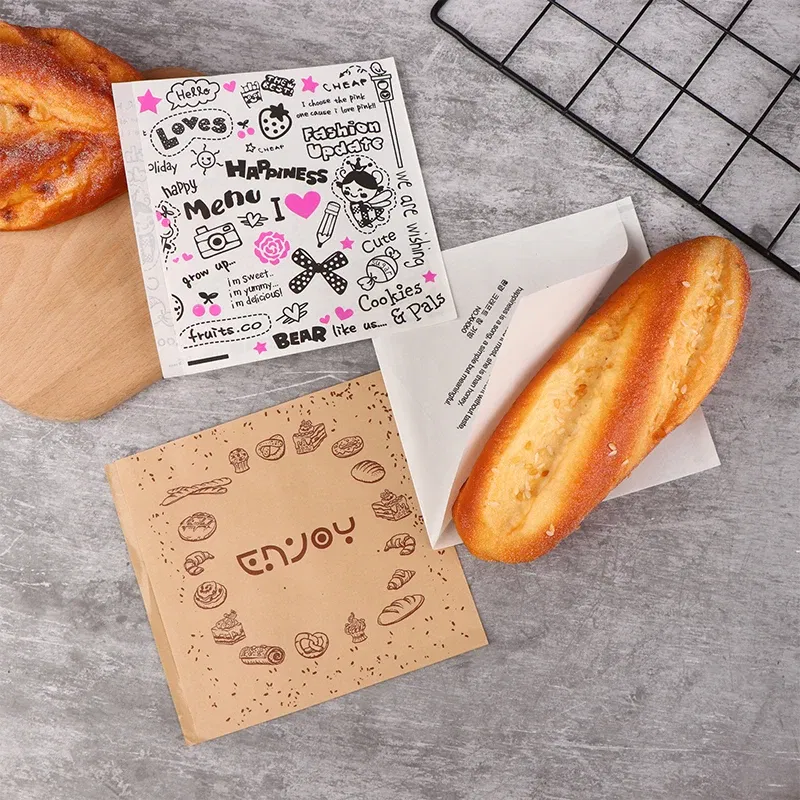 Color: Deep Sapphire, Gift Box Size: Other - 50Pcs 15*14cm Kraft Paper Sandwich Paper Wrap Bags Food Packing Paper Triangle Shape Oil-Proof Doughnut Packing Bag Baking Tools