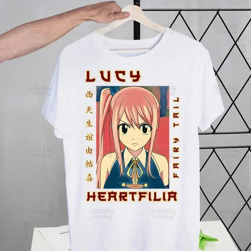 Color: green, Size: 4XL - Anime Fairy Tail Cartoon Natsu Erza Gray Lucy T-shirts Summer Men/Women Hip Hop Tshirt Streetwear t shirts Short Sleeve Tops
