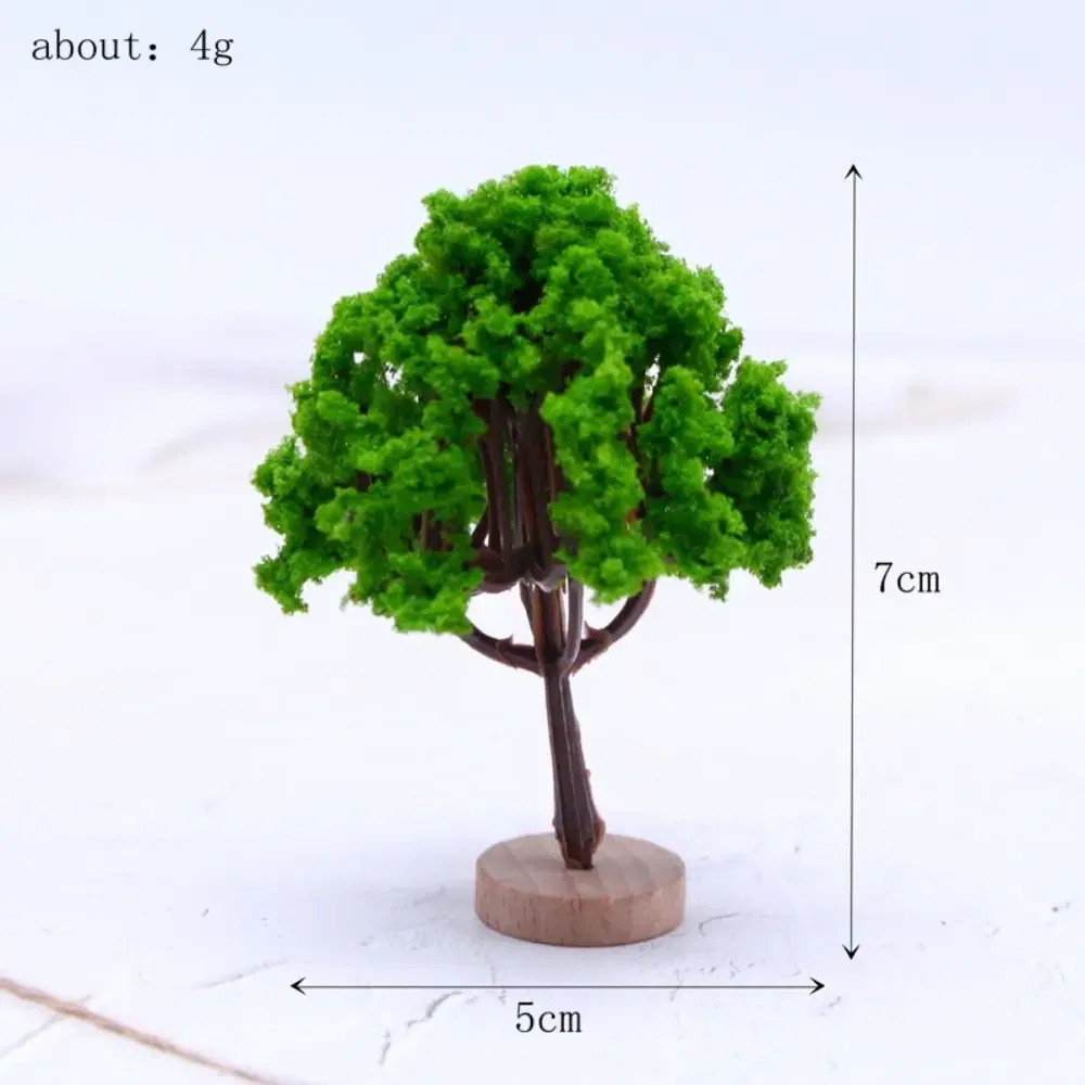 Color: DARK GRAY - Artificial Moss Rocks/Wooden Base Model Trees Simulation Plastic Dollhouse Mini Tree Natural Green Bonsai Figurine