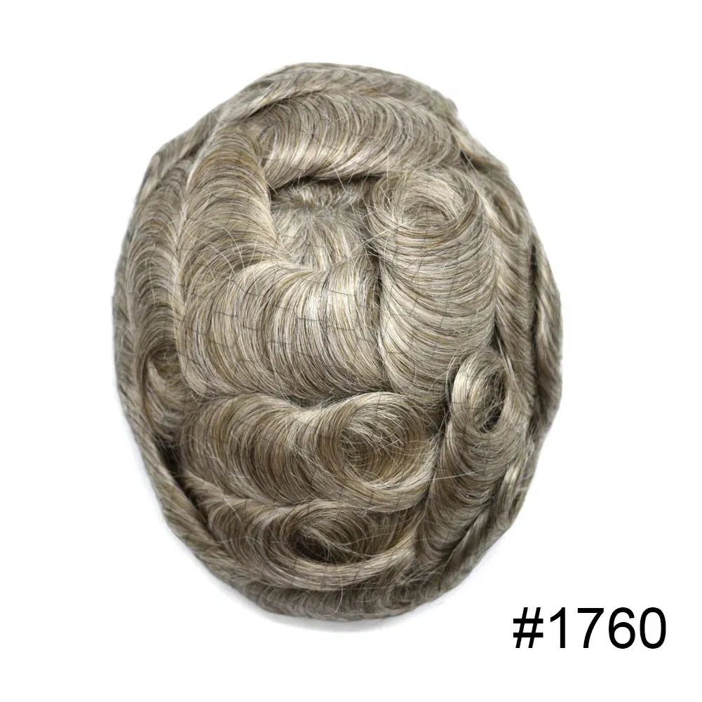 Toupee Color: 1750#, Toupee Density: 90%, Length: 6 inches, Ships From: CHINA, Toupee Size: 8x10 - Men Toupee Hair Systems Ultra Thin Skin 0.06MM V-LOOP Capillary Prosthesis Invisible Hairline Real Human HairPieces Hair Units