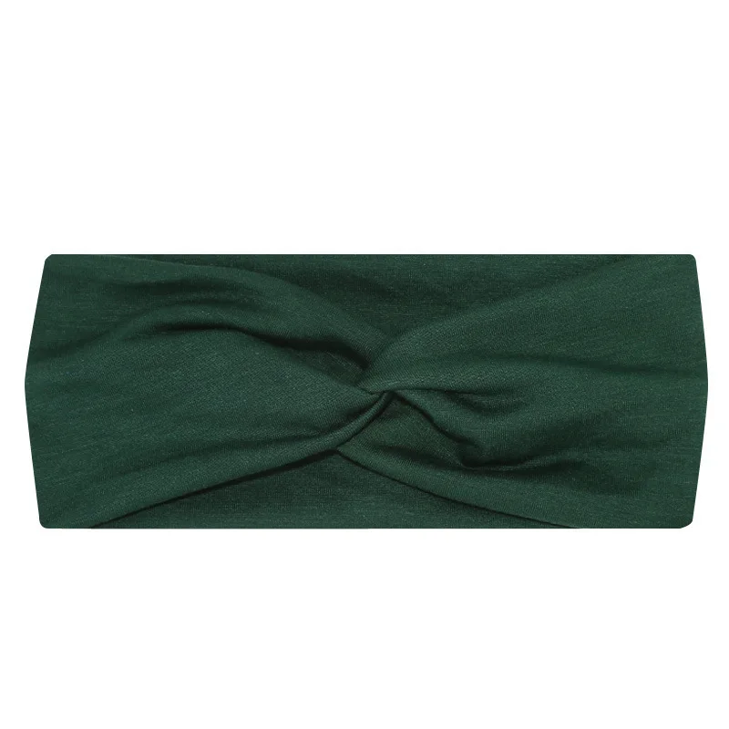 Color: Black Green, Ships From: CHINA - Pilates Elastic Hair Bands Yoga Headband Running Cycling Sweatband Turban Makeup Hair Hoop Makeup Headwrap Women