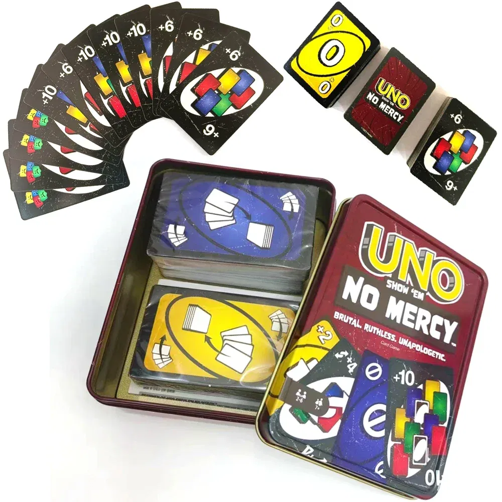 Color: light green - new UNO NO MERCY Matching Card Game Minecraft Dragon Ball Z Multiplayer Family Party Boardgame Funny Friends Entertainment Poker