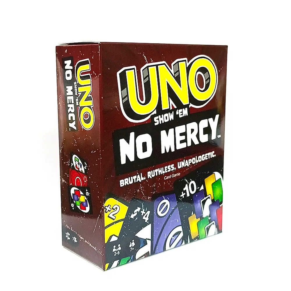 Color: light green - new UNO NO MERCY Matching Card Game Minecraft Dragon Ball Z Multiplayer Family Party Boardgame Funny Friends Entertainment Poker