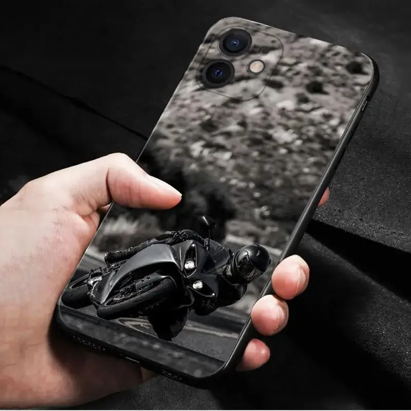 Color: Gold, Material: aluminum - Moto Cross Motorcycle Sports Phone Case For iPhone 16 15 14 13 12 11 Pro Max XS X XR Plus Mini Luxury Black Soft Cover Funda