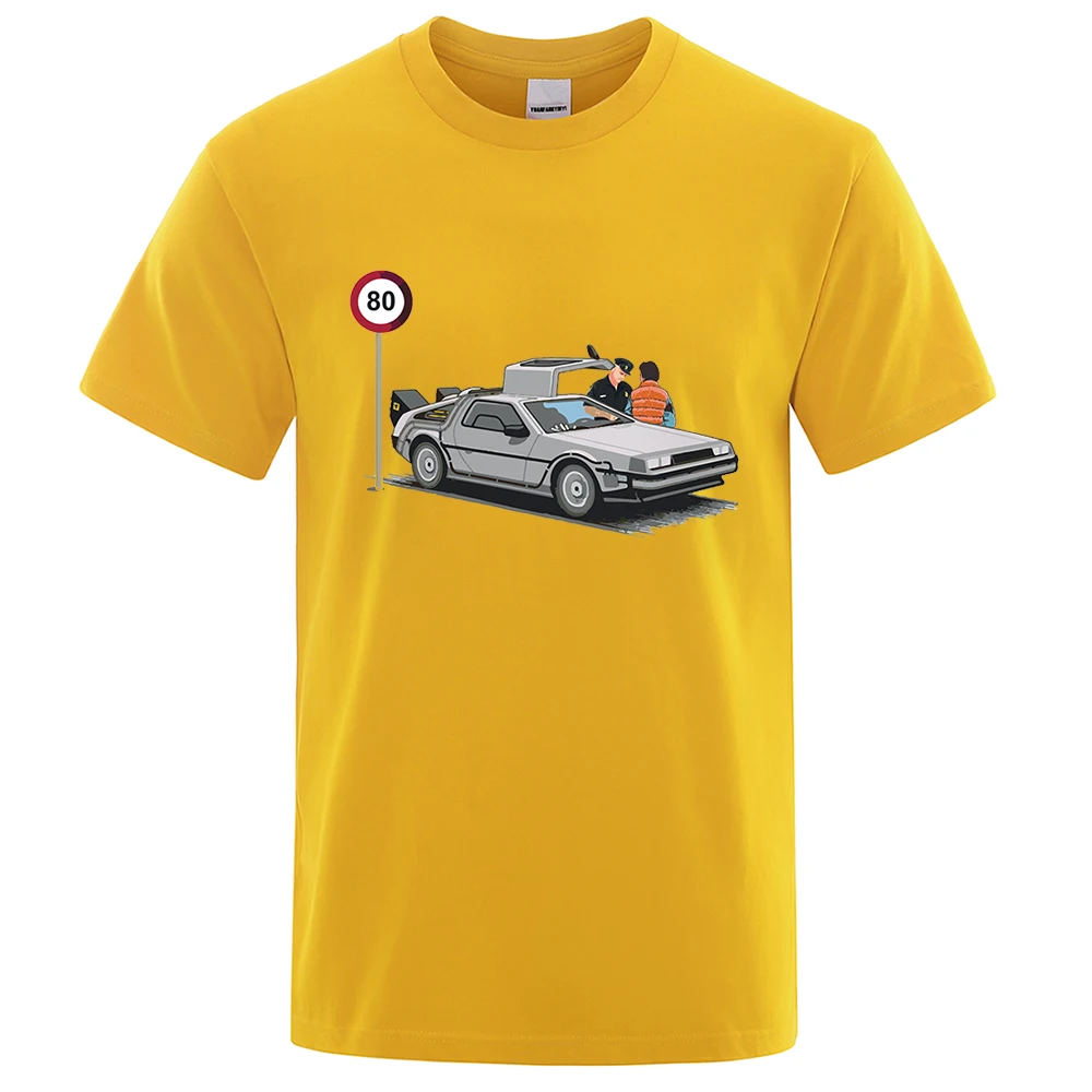Color: Khaki, Size: L - I Was Caught Speeding Funny Printed T-Shirts Men Fashion Casual Short Sleeves Loose Oversized T Shirt Breathable Cotton Tees
