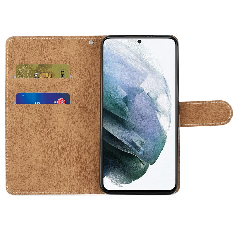 Color: Navy Blue, Material: Cotton Fabric - Flip Glitter Case For Samsung Galaxy S25 Ultra S24 FE S23 S22 S21 S20 Plus A35 A55 A16 A14 A15 A34 A54 Leather Cover Case