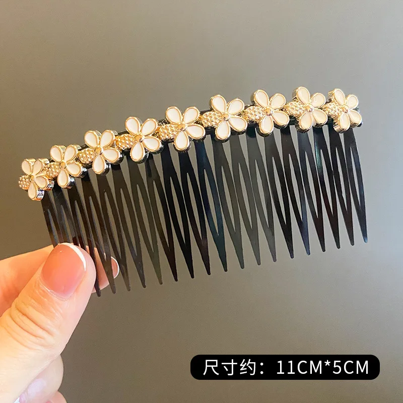 Color: Pink, Ships From: CHINA - 1PC Fashion Women Hairpins Rhinestone Pearl Hair Combs Clip Claw For Woman Barrettes Hair Maker Bun Hair Accessories Headwear