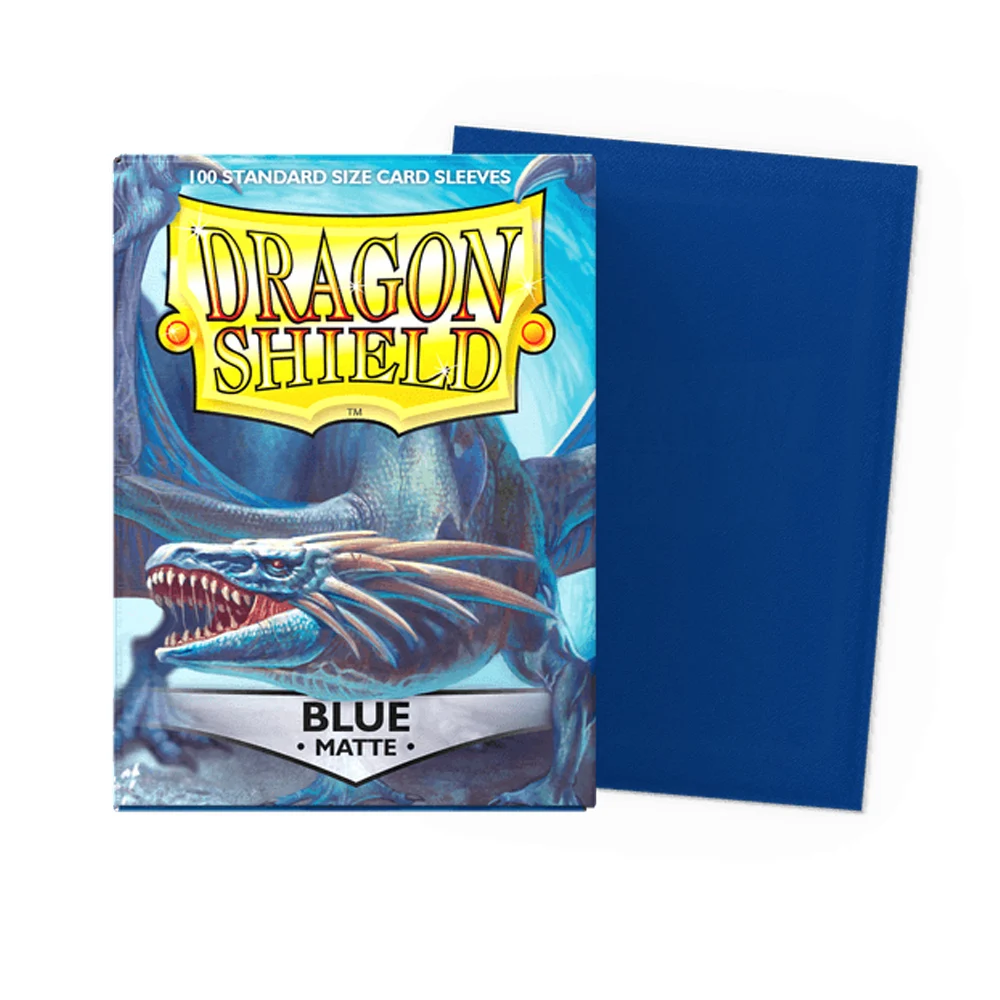 Color: DEEP BLUE - 100 PCS/BOX 66x91mm Standard Size Demark Dragon Shield Matte Card Sleeves for MTG/PKM/YGO/TCG Board Game Cards Slevees