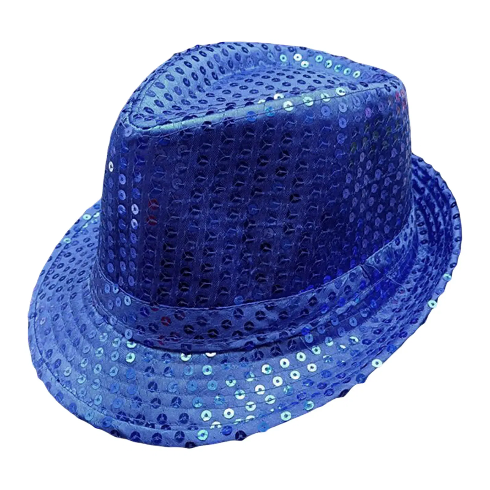 Color: MULTI - 12 Colors Men's Women's Jazz Hat Sequins Retro Disco Funky Glitter Costume Unisex Novelty Christmas Party Prop Charming Hat
