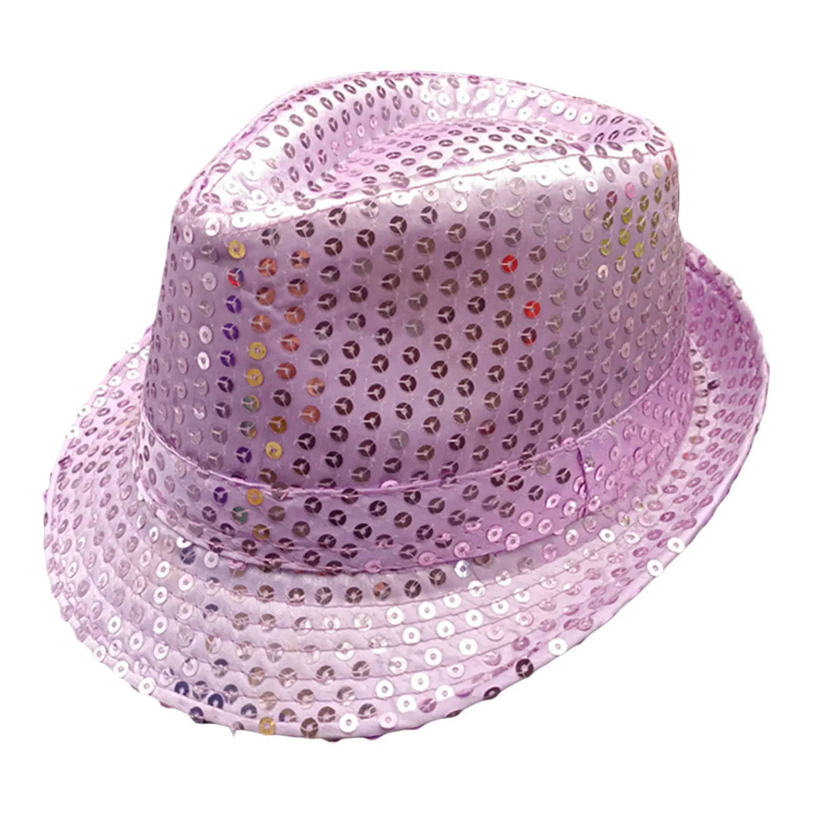 Color: MULTI - 12 Colors Men's Women's Jazz Hat Sequins Retro Disco Funky Glitter Costume Unisex Novelty Christmas Party Prop Charming Hat