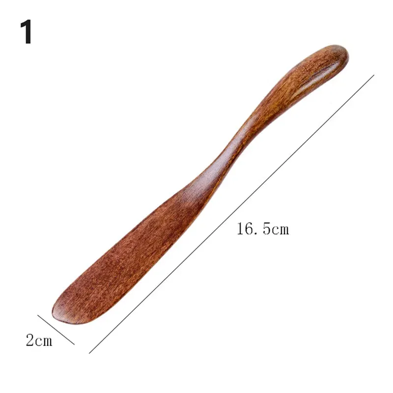 Color: GRAY - Wooden Marmalade Knife Mask Butter Knife Cheese Dessert Jam Tabeware Dinner Breakfast Toast Bread Thick Handle Knife Kichen Tool