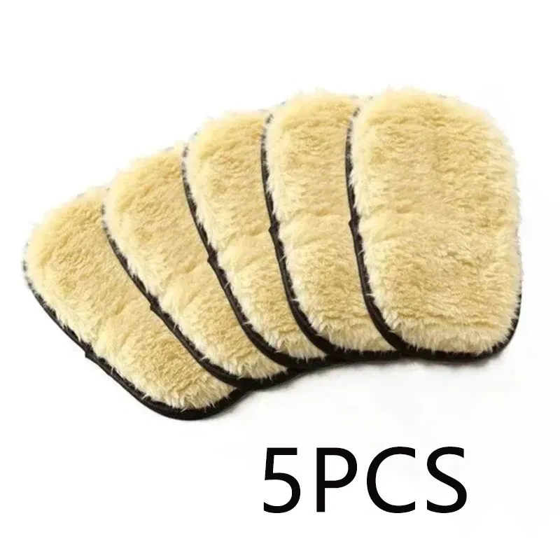 Color: Blue - Car Washing Imitation Wool Gloves Thickened Plush Car Wiping Gloves Waxing Polishing Car Cleaning Products cleaning cloth
