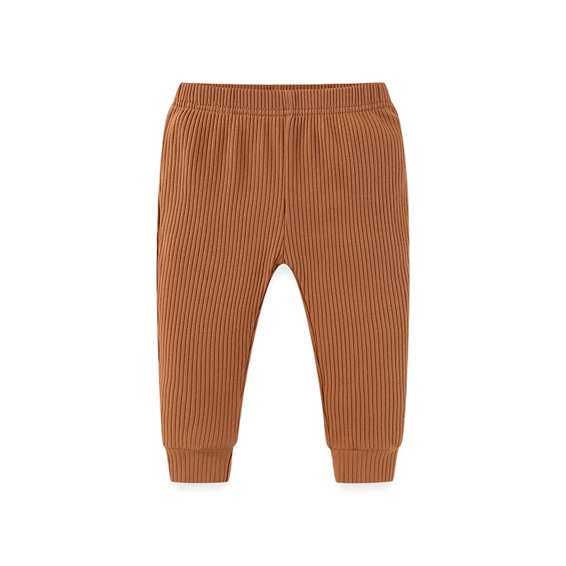 Color: Beige, Kid Size: 9M - Kiddiezoom 1 Pcs/Lot Fashion Unisex Solid Baby Boy Girl Pants 0-24Months Cotton Ribbed Soft Newborn Leggings
