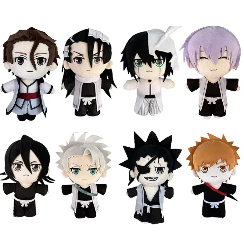 Color: Beige - Anime BLEACH Plush Toy Kuchiki Byakuya Kurosaki ichigo Aizen Sousuke Zaraki Rukia Ichimaru Gin Stuffed Doll Soft Figure Fan Gift