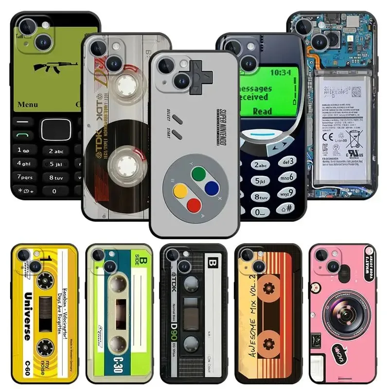 Color: Gold, Material: POLYESTER - Retro Camera Games Phone Case For Samsung Galaxy S10 S20 S21 S22 S23 S24 FE Plus Ultra Note 20 Mobile Cover Shell