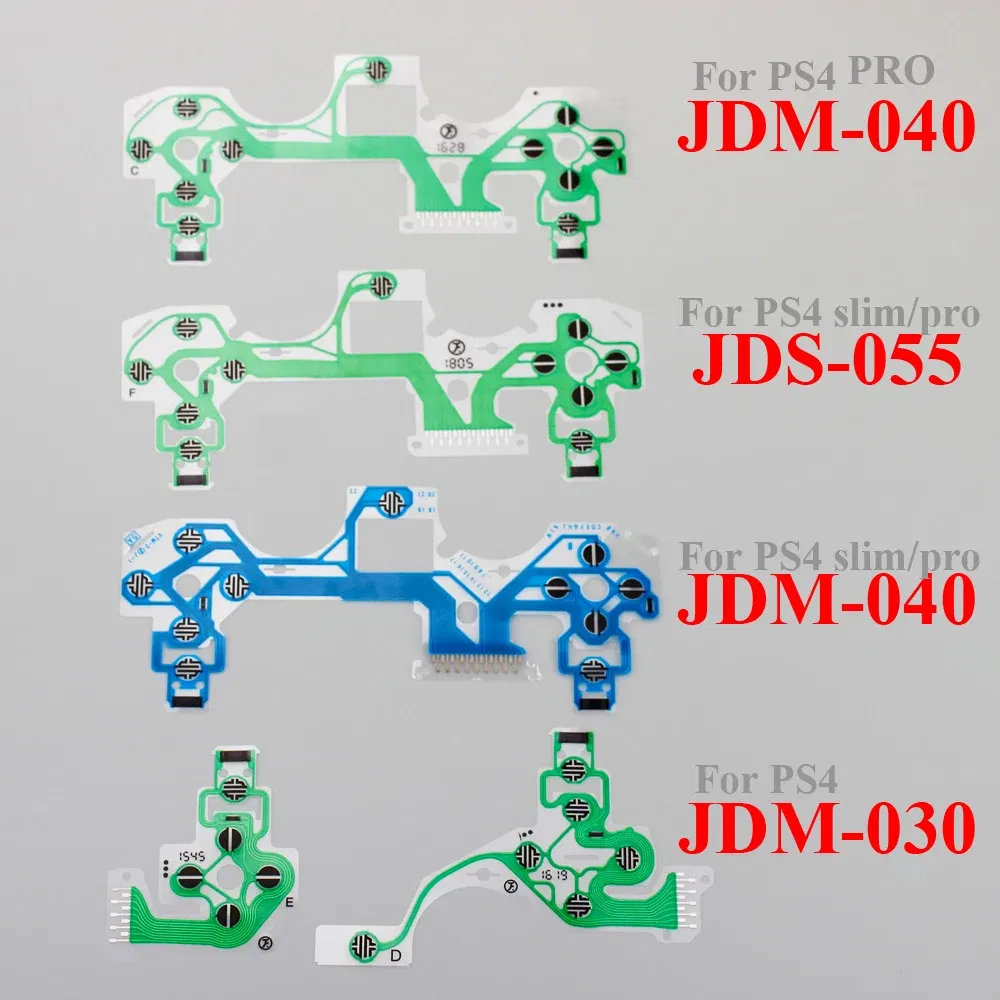 Color: PURPLE - 10Pcs Set for Ps5 Ps4 Pro Slim Jdm 040 050 Ps3 Controller Conductive Film Keypad Flex Cable Replacement Circuit Board Pcb Ribbon