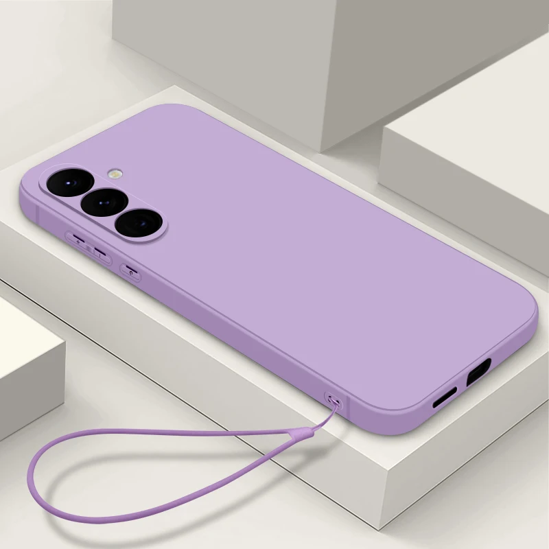Material: Other, Color: Clear - Soft Silicone Lanyard Case For Samsung Galaxy S23 S24 S25 Ultra S23 S24 FE A56 A55 A53 A54 A35 A36 A15 A16 A25 5G Phone Cover