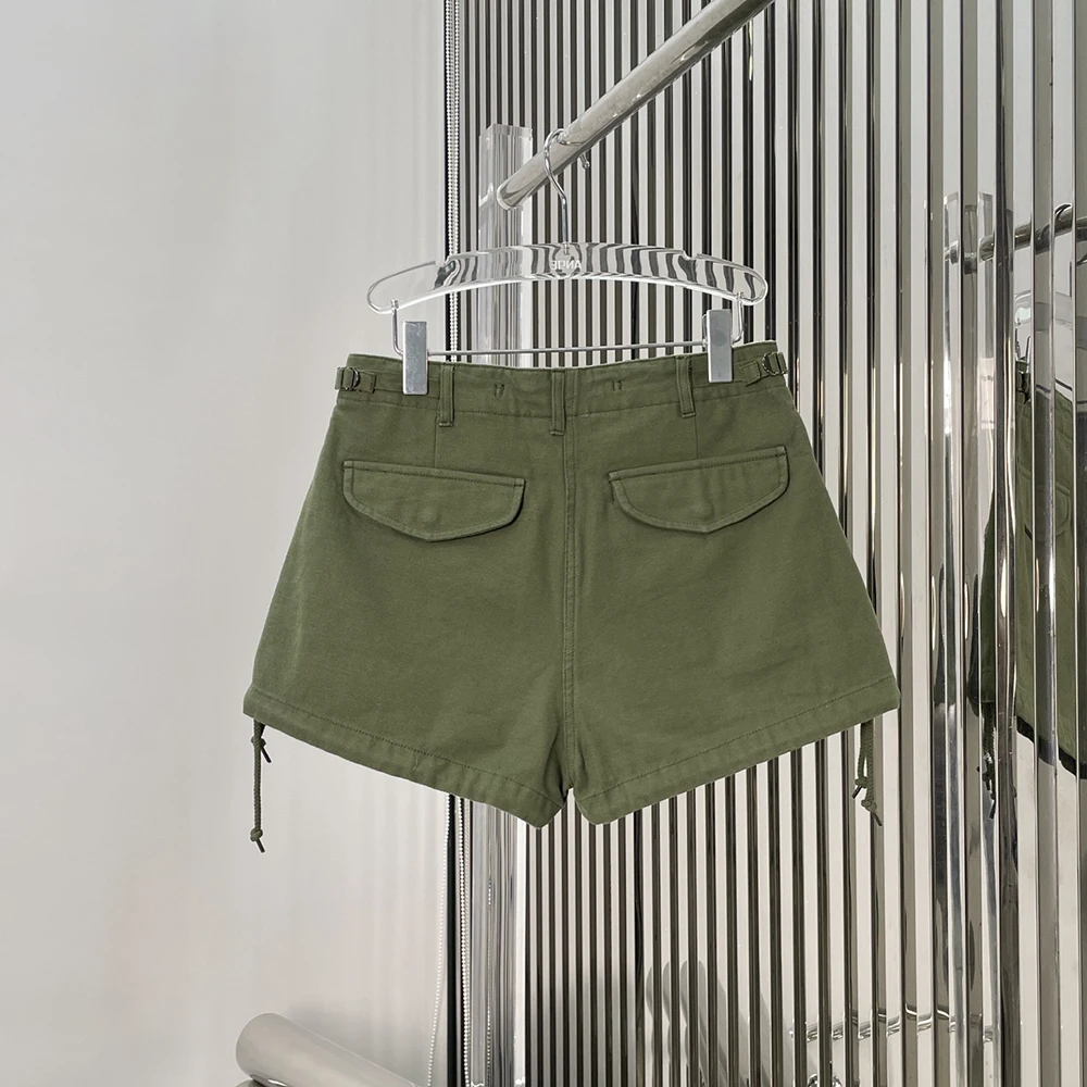 Cotton Women's Shorts Y2K Retro Washed Elegant Commuter Versatile Workwear Pants 2025 Early Autumn New Arrival