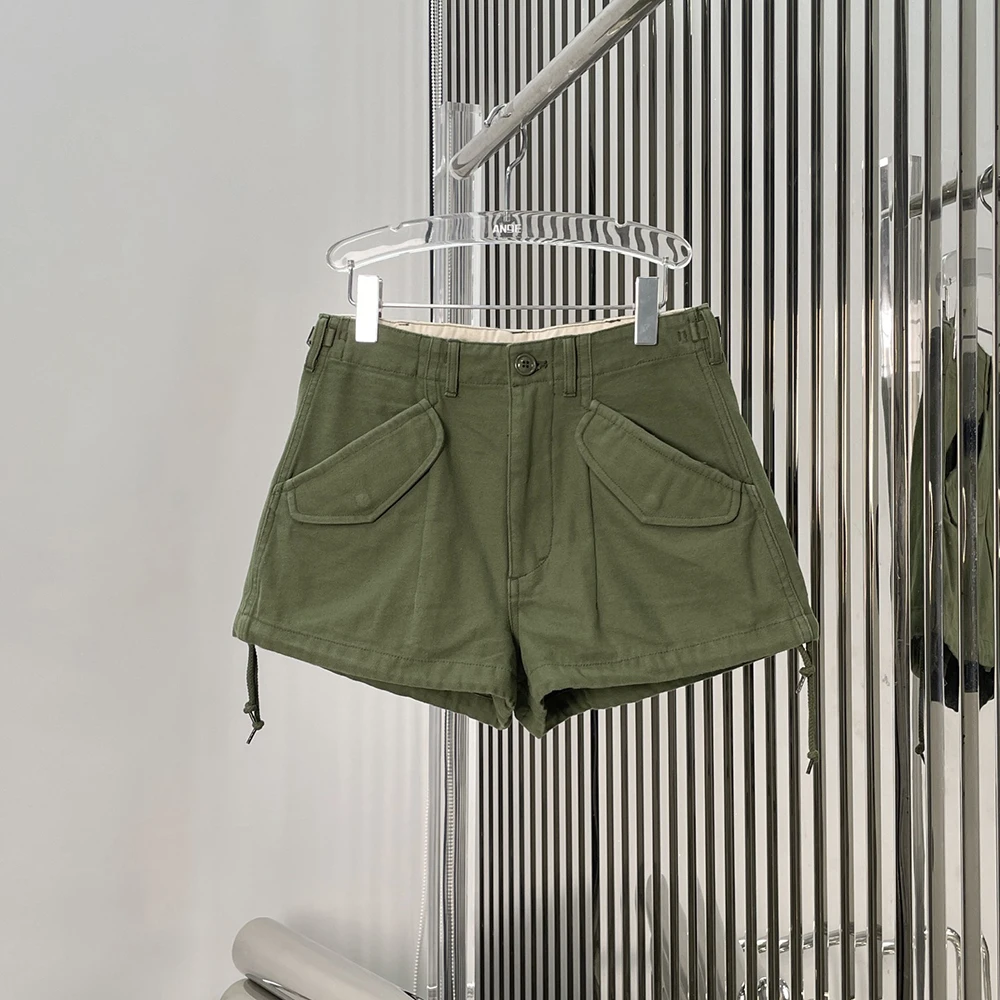 Cotton Women's Shorts Y2K Retro Washed Elegant Commuter Versatile Workwear Pants 2025 Early Autumn New Arrival