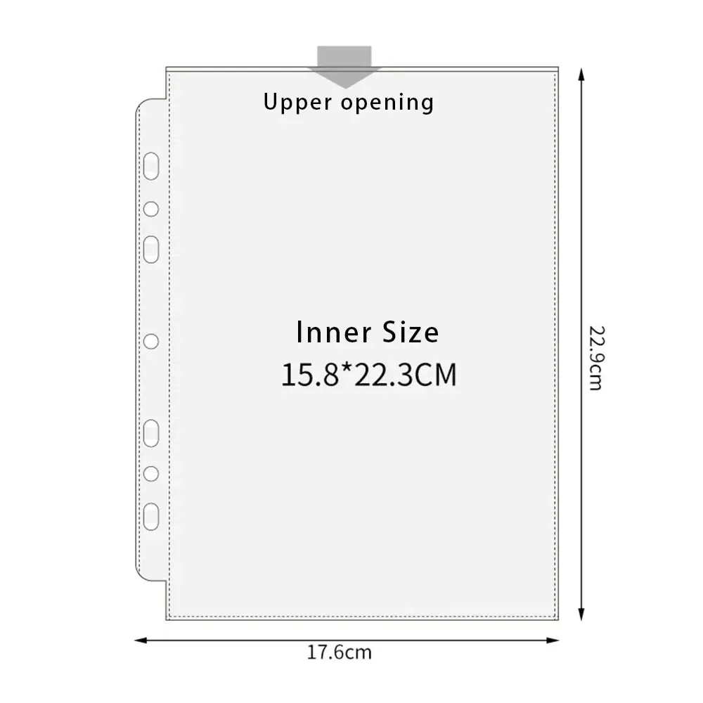 Color: Blue - A5 3/7 Ring Photocards Binder Sleeve 1/2/4/6 Pockets Clear Acid Free 6x4 Photo Album Refill Pages Trading Card Postcard Sleeve
