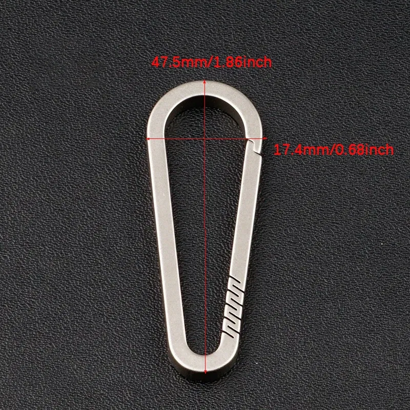 Color: WHITE - High-End Titanium Keychain Men Car Key Chain Key Ring Ultra Lightweight EDC Carabiner Key Holder Outdoor Hiking Buckle Tool Gift